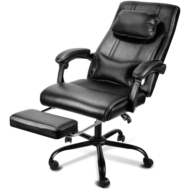 Einfeben - Chaise de bureau pivotante fauteuil de direction pour le bureau à domicile roulettes et accoudoirs chaise de bureau pivotante