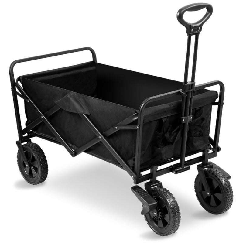 EINFEBEN Chariot de transport Bollerwagen Chariot de jardin Chariot à outils Chariot à main Noir