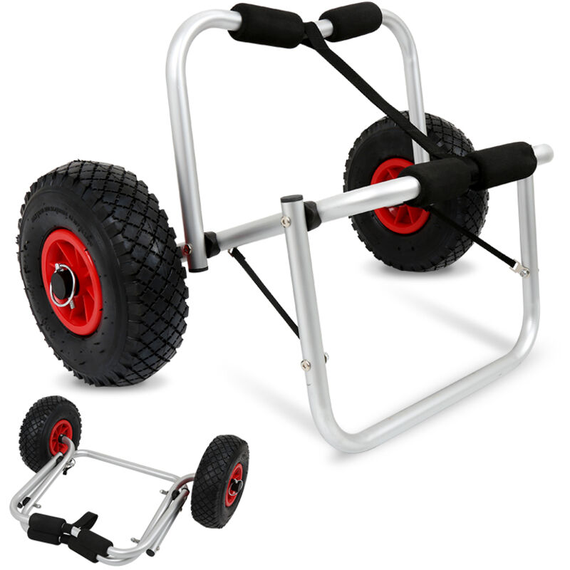 Chariot de Transport pliant Alu jusqu'à 80 kg pour bateaux canoë ou kayak