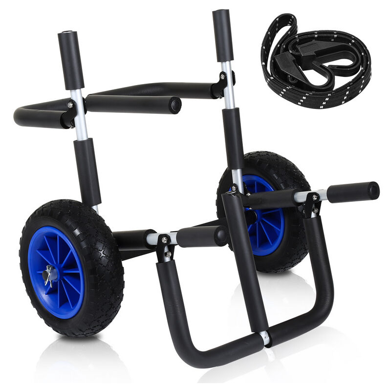 Chariot de transport pour planche sup simple ou double Stand Up Board - Planche de pliable - Rembourré - Avec 2 sangles de sécurité