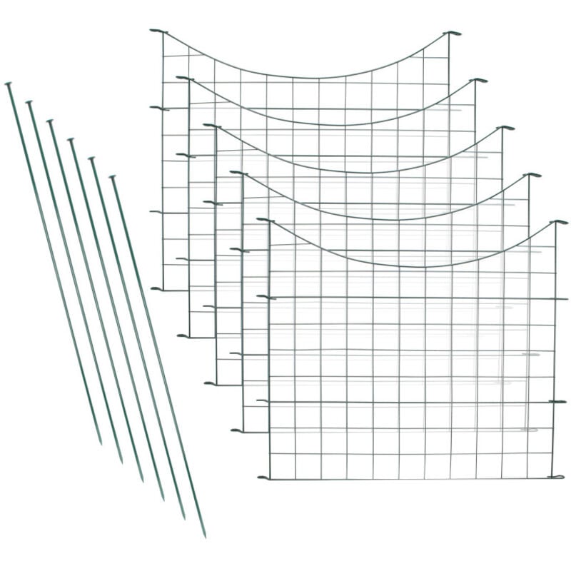 Clôture de l'étang ensemble de clôture d'étang Clôture de bassin Jardin Fil de fer Clôture grillagée Set de clôture Jardin - Einfeben