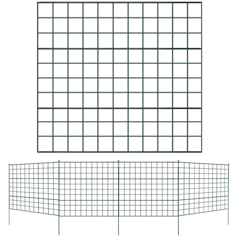 Clôture de l'étang Porte de jardin Clôture de jardin Garden Enclos libre Clôture de protection de l'étang 11pcs - Einfeben