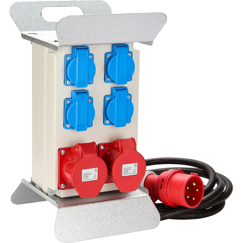 Einfeben - Coffret De Chantier cee 2 x 16A 400V+4x 230V IP44 5 Pôles Avec câble Pour Les Chantiers De Construction