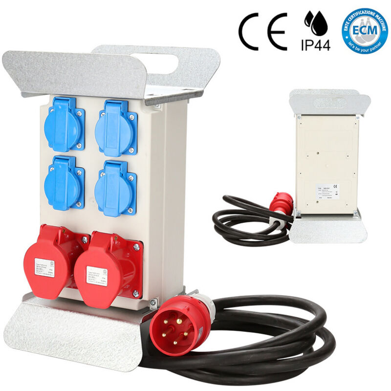 Einfeben - Coffret De Chantier distributeur de puissance 2 x cee 400V/16A 5 broches 4 x 230V (Schuko) double trou