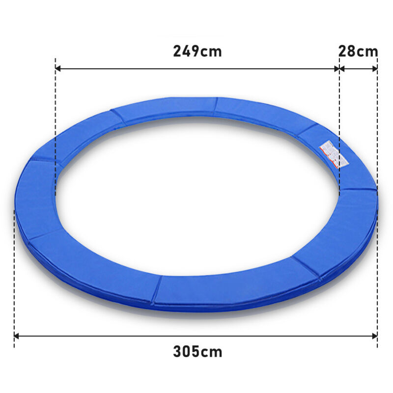 Einfeben - Coussin de Protection pour Trampoline de Remplacement, Trampoline Couverture Rembourrage, 305 cm, Bleu