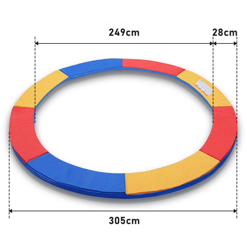 Einfeben - Coussin de Protection pour Trampoline de Remplacement, Trampoline Couverture Rembourrage, 305 cm, Multicolore