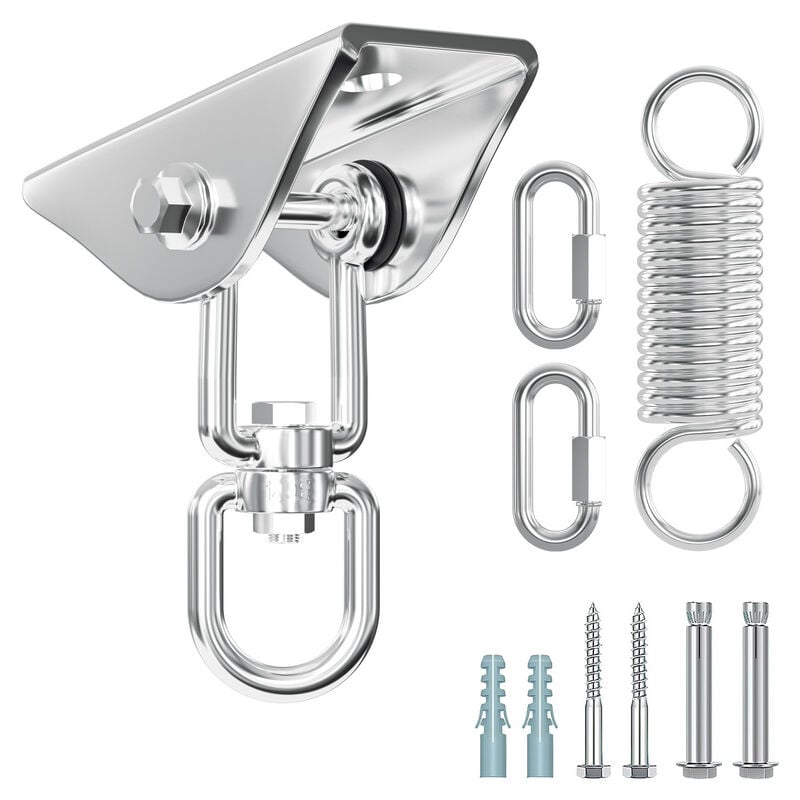 Crochet de plafond Capacité 360° Rotation Innovant avec 304 Acier Inoxydable 400KG Suspension pour Béton Bois Ensembles - Einfeben