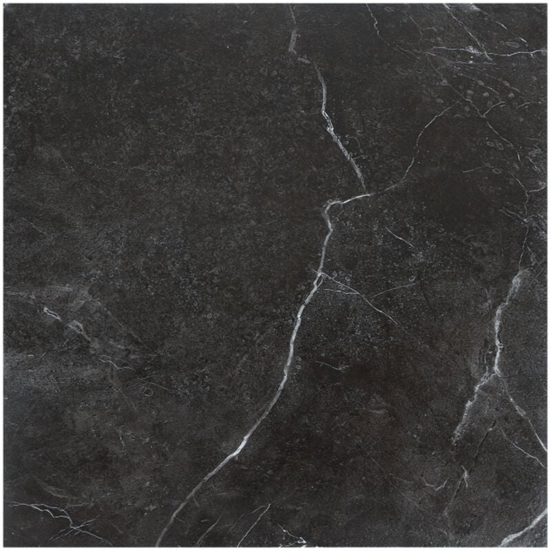 Dalles de sol pvc adhésives -5 Boites de 55 dalles vinyle auto-adhésives - Marbre noir - ca.5 m² - Einfeben
