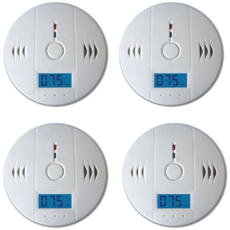 CO Monoxyde de carbone 4 pièces Détecteur de monoxyde de carbone installation Monoxyde de carbone