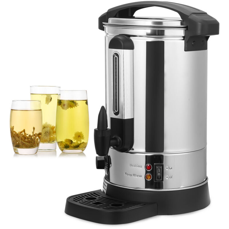 Einfeben - Distributeur de boissons chaudes 8 l 1500 w acier inoxydable Marmite vin chaud chocolat Robinet couvercle verrouillable
