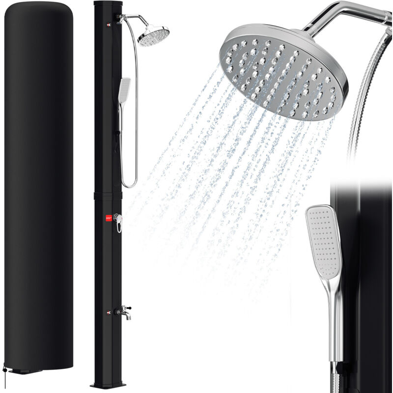 Einfeben - Douche solaire avec douche de pied douche d'été douche de piscine douche de jardin douchette 35L avec protection contre la pluie et