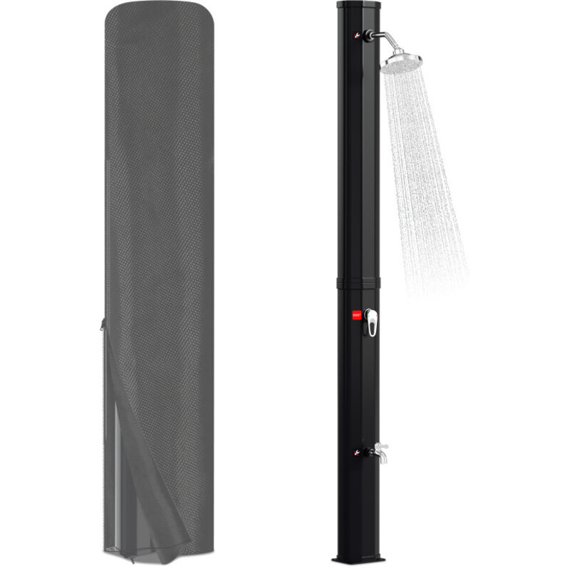 Douche solaire d'extérieur Douche Solaire pour Piscine Douche Solaire de Jardin 35L Noir avec housse de protection - Einfeben