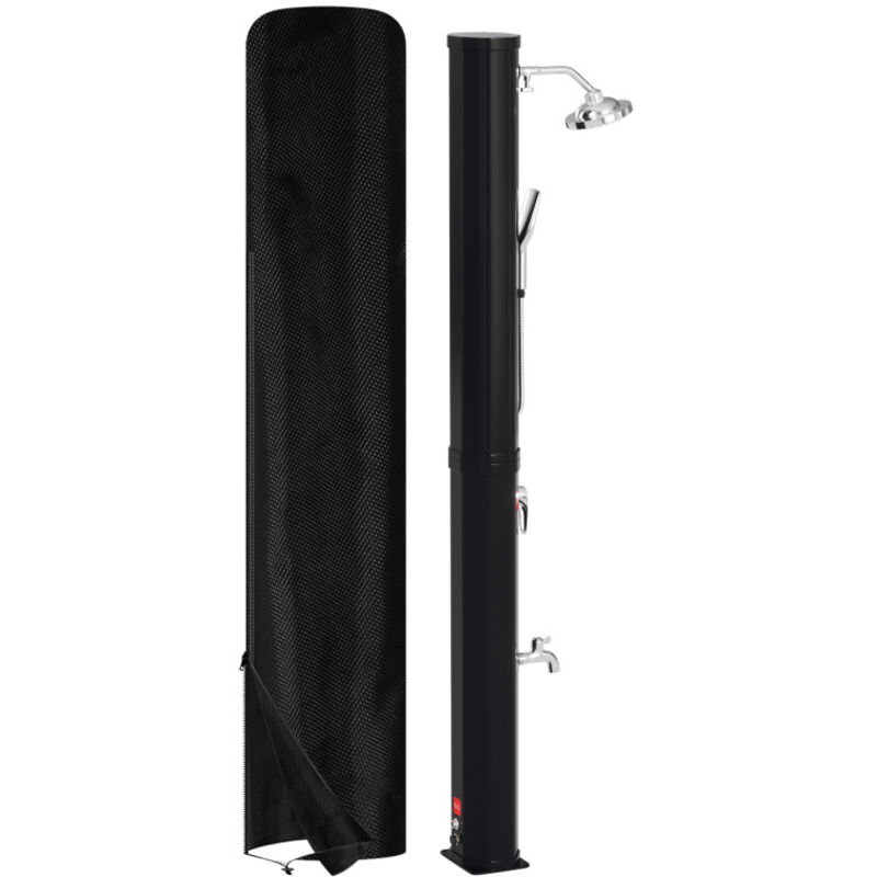 Douche solaire Douche de Piscine Extérieur pour extérieur,Piscine 60L Avec couvercle de protection avec douchette Noir - Einfeben