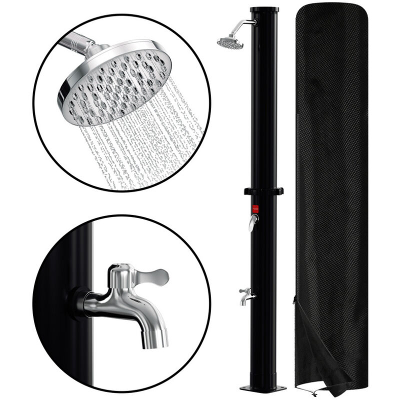 Douche solaire extérieure avec réservoir d'eau de 20L (avec couvercle de protection) - Einfeben
