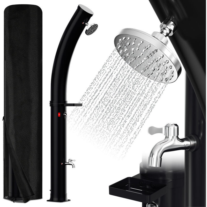 Douche solaire piscine avec design incurvé, 35L et housse de protection pour le jardin - Einfeben