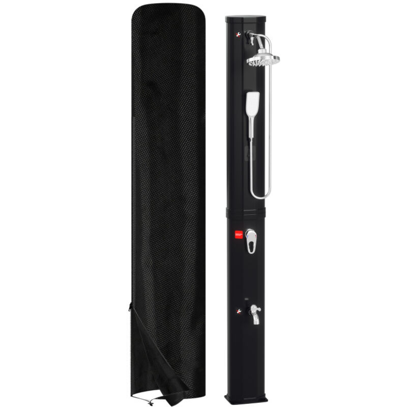 EINFEBEN Douche solaire température de l'eau jusqu'à 60°C Douche de Piscine 60L Avec couvercle de protection avec douchette Noir