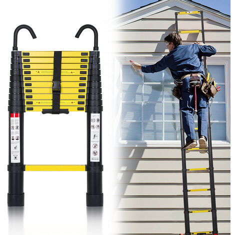 EINFEBEN Echelle Télescopique jusqu'à 150 kg Escabeau stable en aluminium