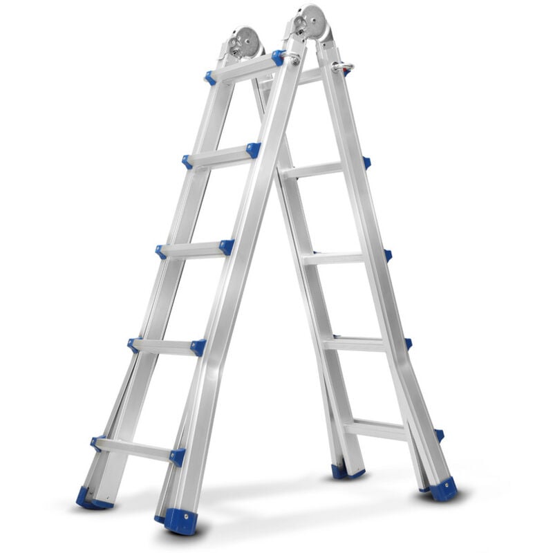 Chelle Telescopique en aluminium stable 4x4 marches Echelons Polyvalent - Einfeben