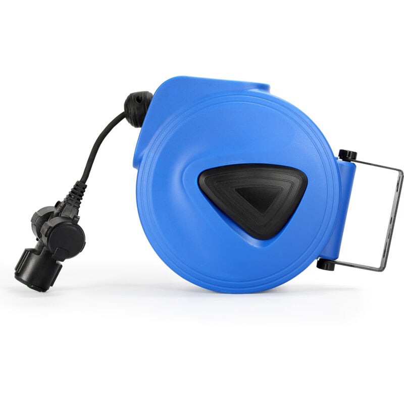 Einfeben - Enrouleur automatique de câble 20m + 1.5m Enrouleur de câble IP44 pivotant à 180° Trous individuels Protection contre la surchauffe Fiche