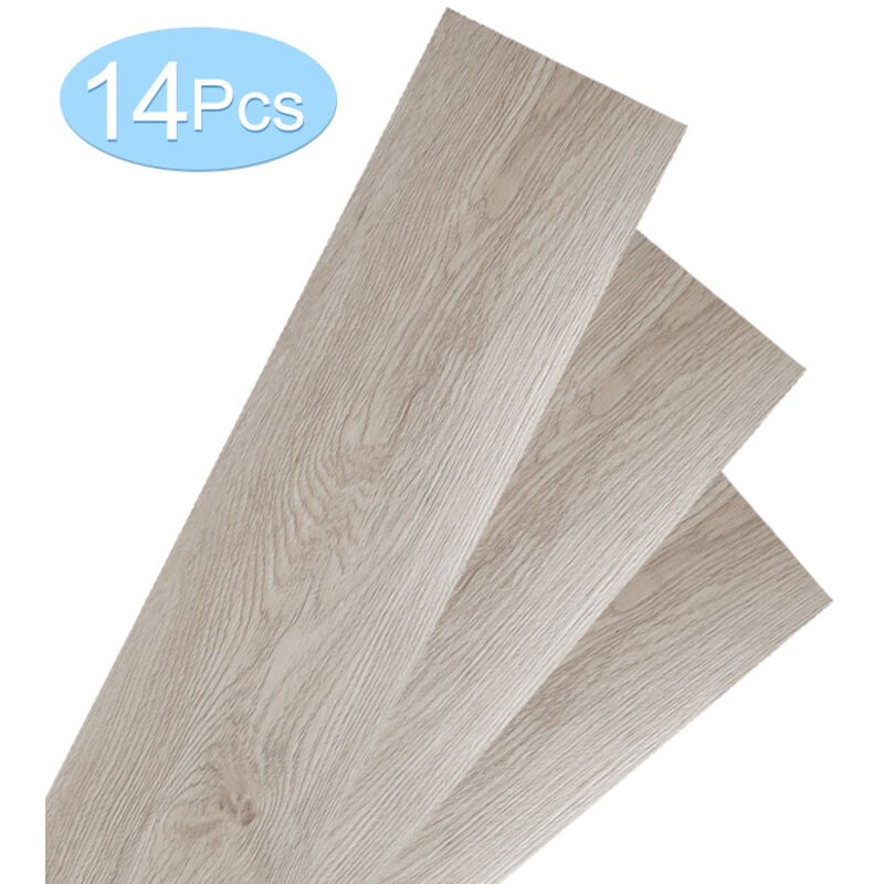 Einfeben - env.2m² Sol vinyle Chêne Blanc Oak Autocollant Vinyle Stratifié