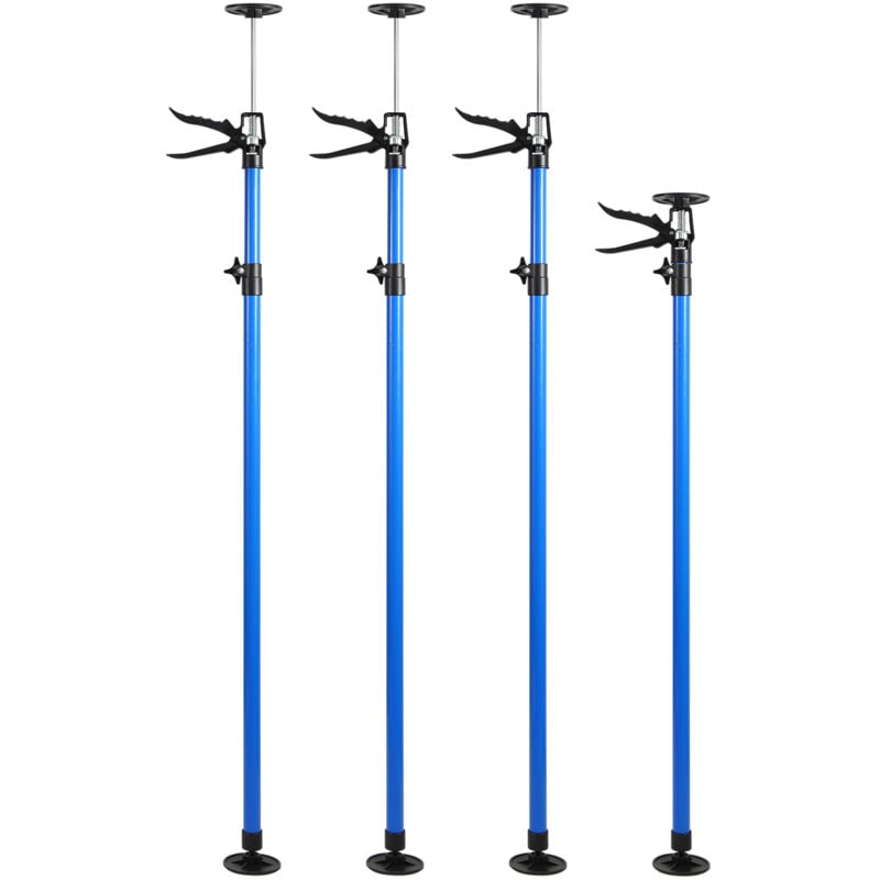 Tai de soutien télescopique 115-290cm Étai de montage Support à serrage rapide en acier Kit de 4 - Einfeben