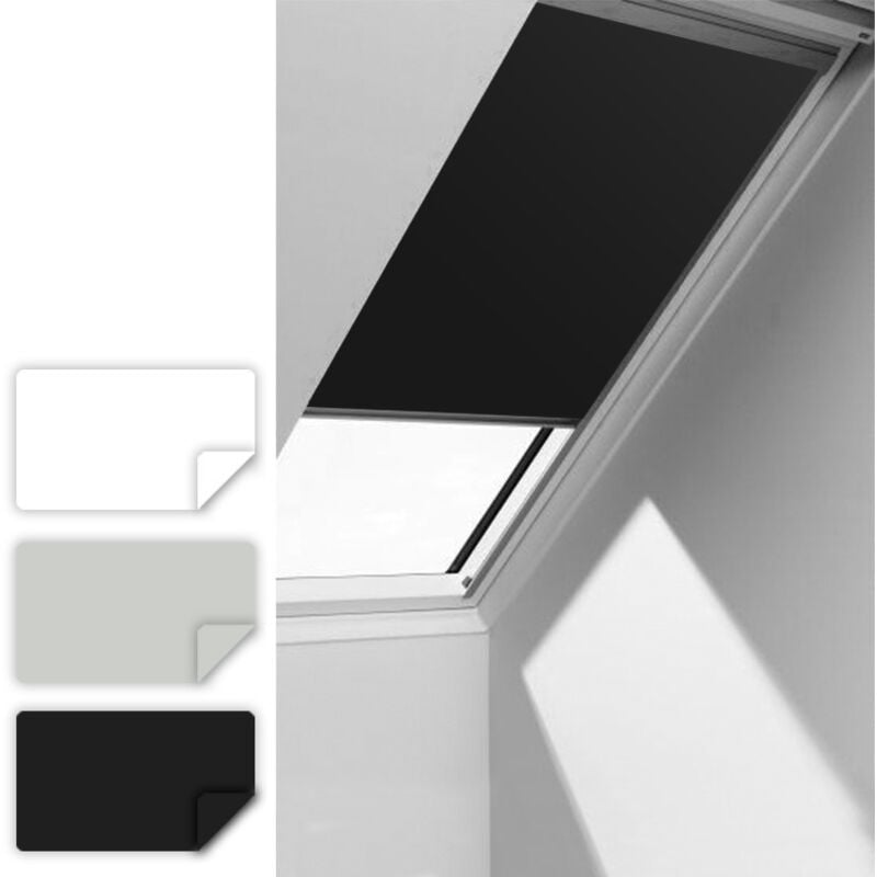 EINFEBEN F06 store à rouleau noir opaque, pour Velux Store à rouleau 100% occultant, fabrication de haute qualité, 49.394cm, GGL