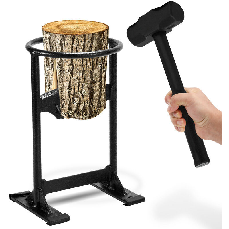 Einfeben - Fendeur de bois manuel avec marteau et sac Fendeur de bois portable pour la maison et le feu de camp 21x15.5x30.5cm Ø18 cm