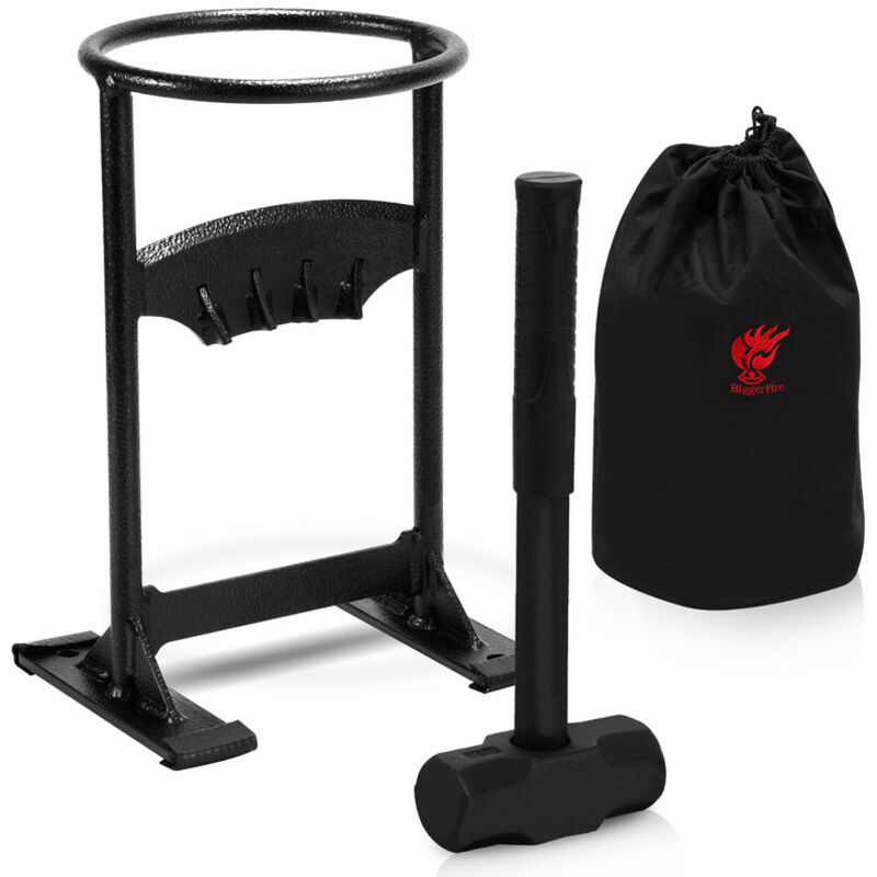 Einfeben - Fendeuse à bois manuelle avec marteau et sac Fendeur de bois de chauffage manuel Cale Fendage Bois Fendeur Bois en Acier