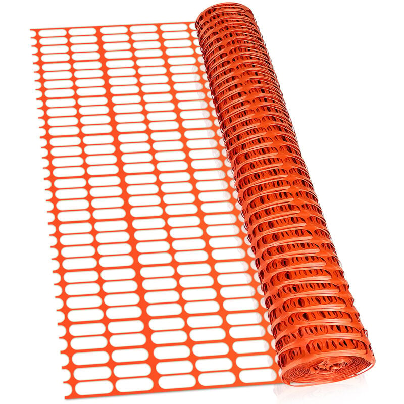 Einfeben - Grillage de signalisation 1x50m, Barrière de signalisation et plastique, Vert - Orange