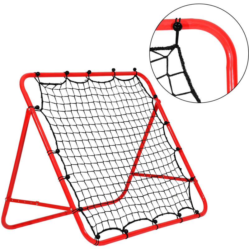 Filet de rebond de football pliable avec Filet pe Rebondisseur de football réglable Entraînement au football 103 x 100 cm - Einfeben