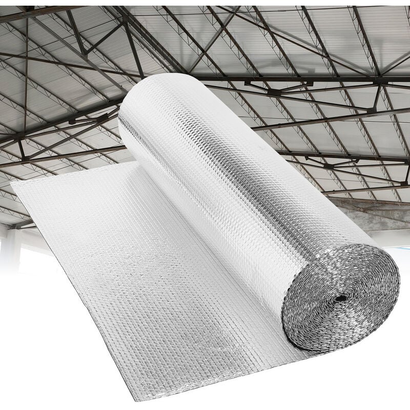 Einfeben - Film Isolant Isolant Thermique en Film Aluminisé a Bulles Double Face Isolation 3-4mm pour radiateur sol toit mur
