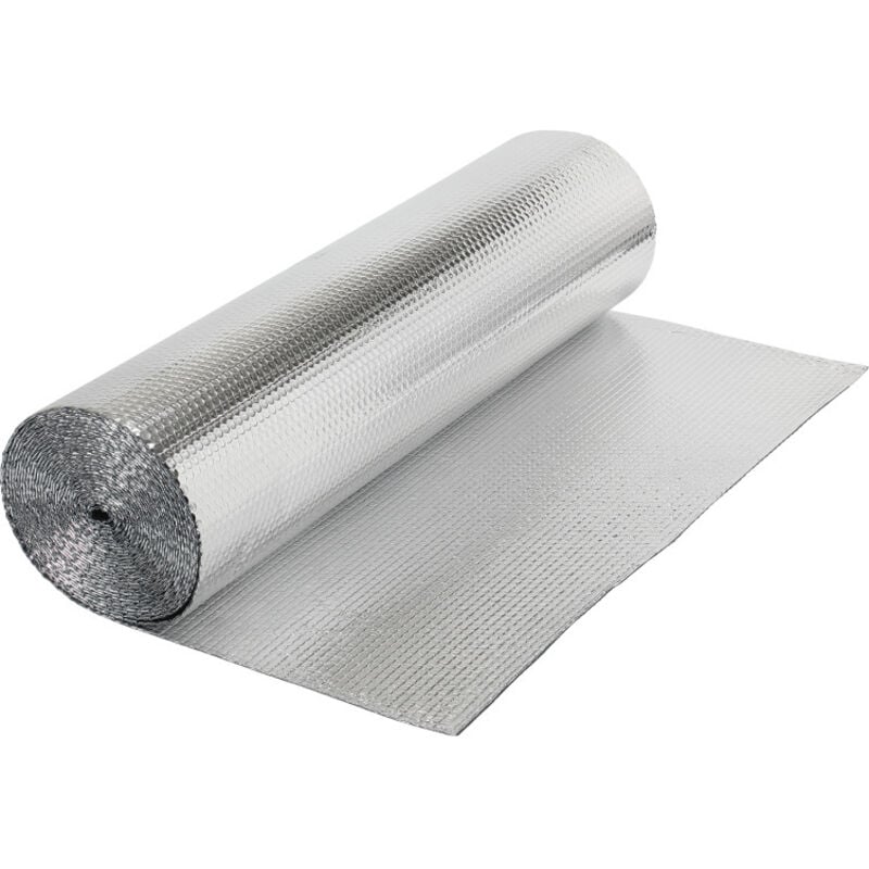 EINFEBEN Film Isolant pour Mur, Sol Film d'isolation Double feuille à bulles d'aluminium Isolant Thermique 1x10m