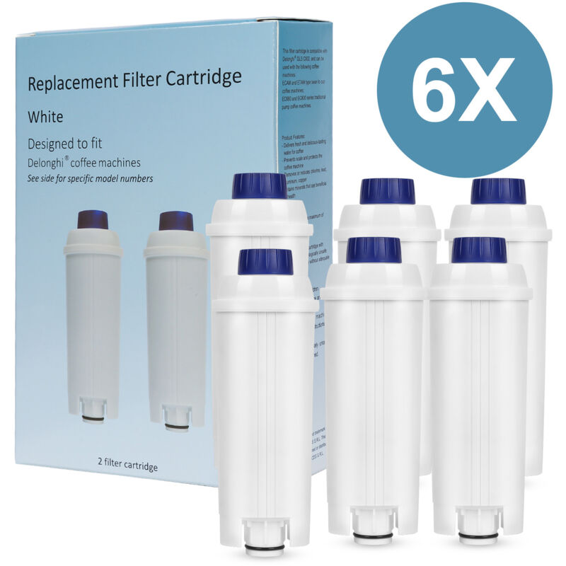 Einfeben - Filtre eau pour Delonghi remplacement pour DeLonghi dls C002 ecam etam EC680 EC800 machine à café automatique machine à expresso 6×