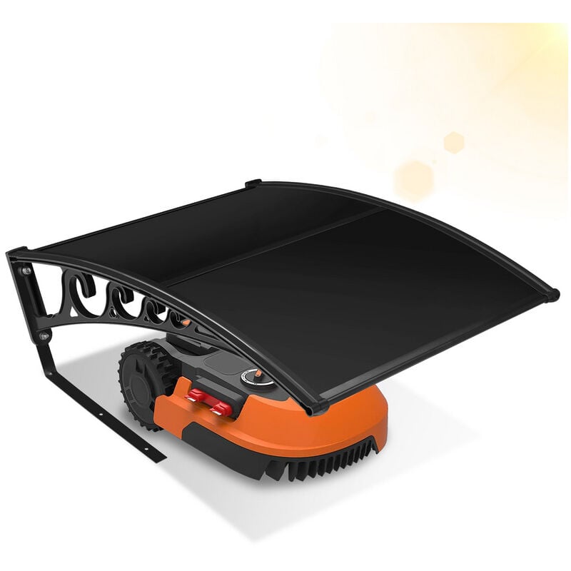EINFEBEN Garage pour tondeuse à gazon Toit de la tondeuse robotisée Couverture Mower Protection solaire professionnelle - Noir