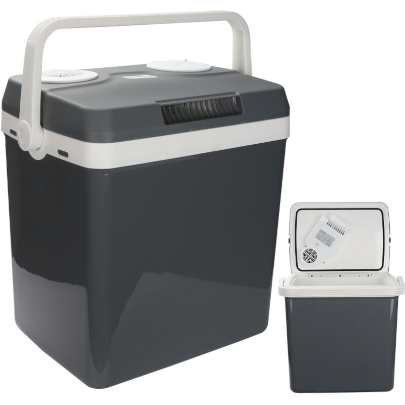 Einfeben - Glacière électrique 32L portable thermoélectrique a++ 12V 230V maintien froid & chaud Voiture et Camping noir