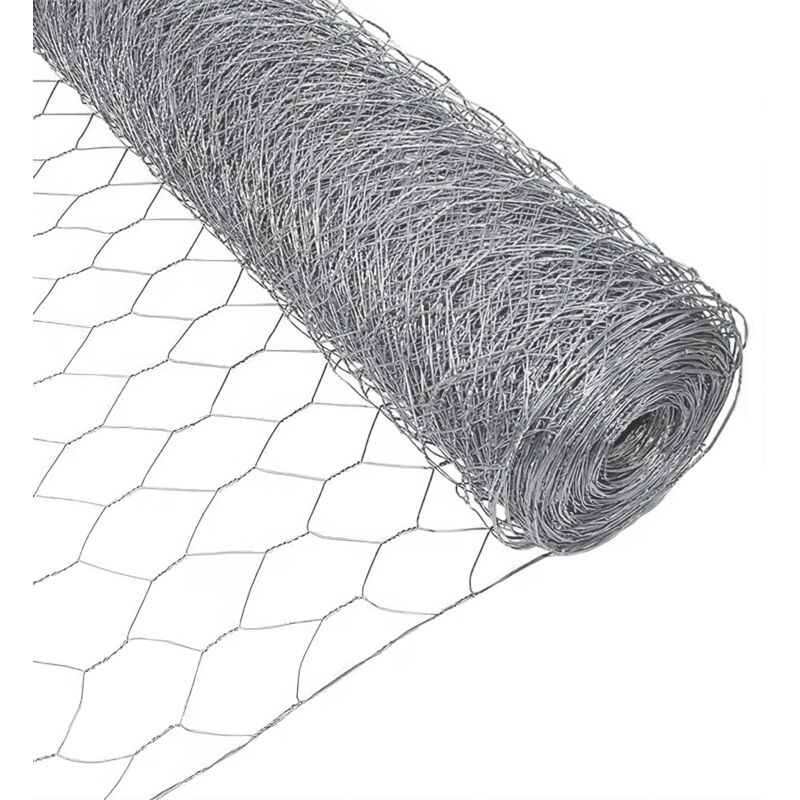 Grillage a poule 10/25m, Fil à maille hexagonale pour volière Taille des mailles: 27 mm - 0.5m x 25m - Einfeben