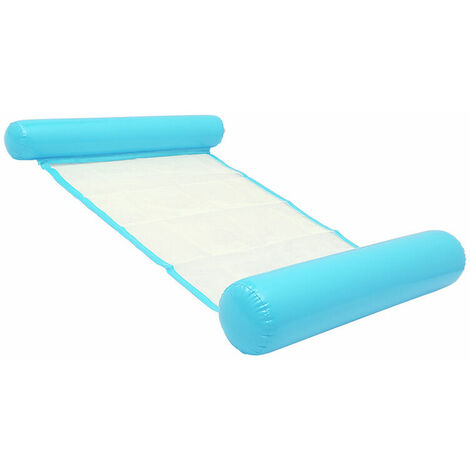 EINFEBEN Hamac Flottant Piscine Matelas Piscine Filet 4-en-1 Hamac de Piscine Multi Usage Pliable Hamac Gonflable Portable Flotteur Ultraléger pour l'adulte Bleu