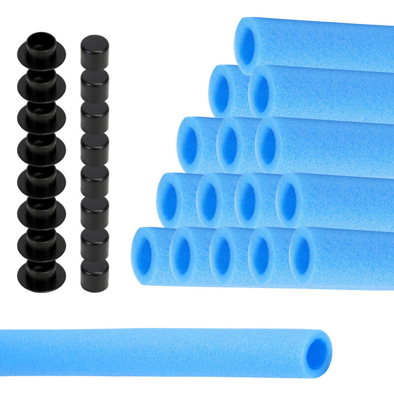 Housse en mousse pour poteau de trampoline - 92CM (diamètre intérieur 3 cm) - Kit de tubes en mousse pour balustrade de lit de saut - Bleu - Einfeben
