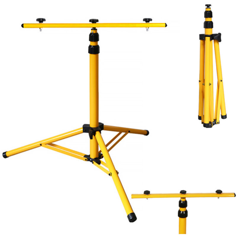 Einfeben - swanew Trépied de chantier,Jaune Trépied pour projecteur led, Projecteur de chantier à led trépied ajustable