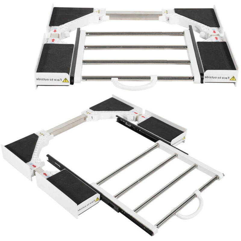 Einfeben - Kit de Superposition Universel taille réglable 54-73cm Intermédiaire avec Porte-Serviettes Extensible pour Lave-linge et Sèche-linge