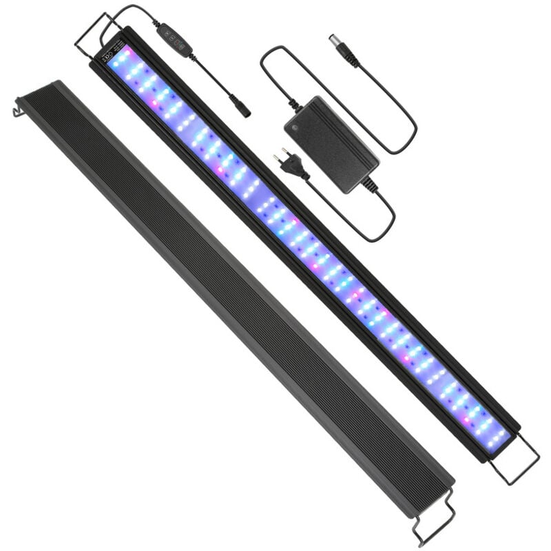 Einfeben - Lampe Aquarium led Pour Plante & Poisson Rampe D'Éclairage 107-130 cm 45W Mode Nuit