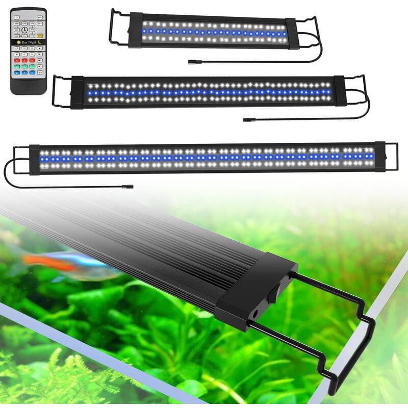 Lampe Aquarium led, rgb avec télécommande sans fil Étanche led Lumière Aquarium D'éclairage,120-150cm - Einfeben