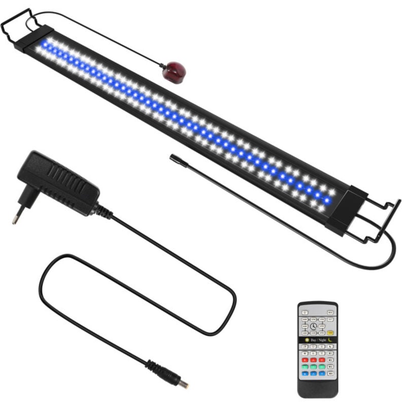Einfeben - led Aquarium Dimmable avec Télécommande Éclairage pour Plante Poisson,117.5cm,120-150CM Extensible Lampe