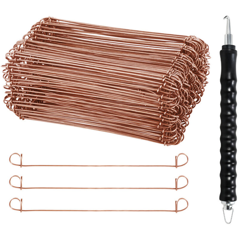 Einfeben - lieur automatique professionnel pour ligaturer armature metallique Fil Pour Barres D'armature Twister Crochet 1.0 x 100mm (1000 pcs)