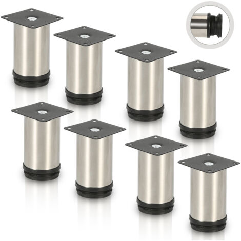 EINFEBEN Lot de 4 Pieds de meubles Pieds Réglables Inox 60 mm De Hauteur