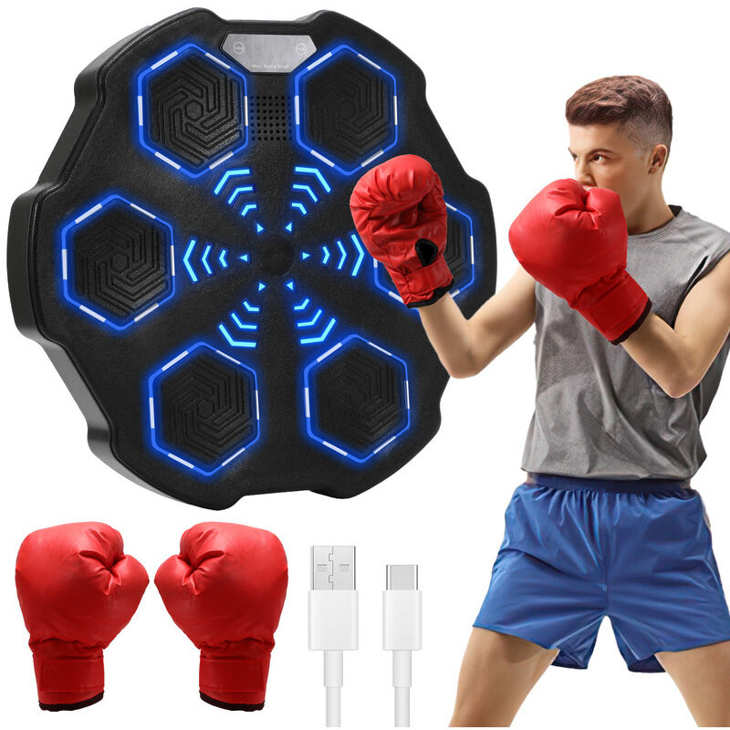 Einfeben - Machine de boxe Musique Boxing Bluetooth Montage mural Plusieurs rythmes musicaux intégrés Il existe deux possibilités de montage