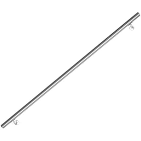 EINFEBEN Main courante en acier inoxydable Rampe d'escalier Support mural Rambarde Dispositif de fixation Escaliers Acier affiné 160cm