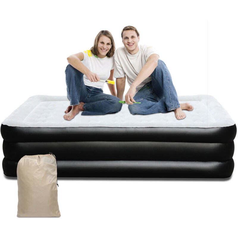 Matelas Gonflable 2 Personnes Matelas gonflable électrique avec Pompe électrique intégrée 20015246cm - Einfeben