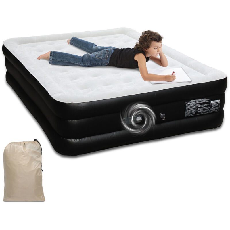 Matelas gonflable pour 2 Personnes 200 x 152 x 46 cm pour Camping et l'Utilisation Intérieure à Domicile - Einfeben