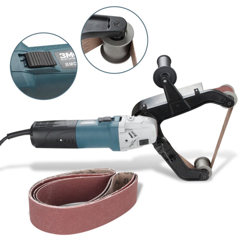 Ponceuse à bande 760mm 1300W de tuyau polisseuse 3 Tailles de grain 80/100/120